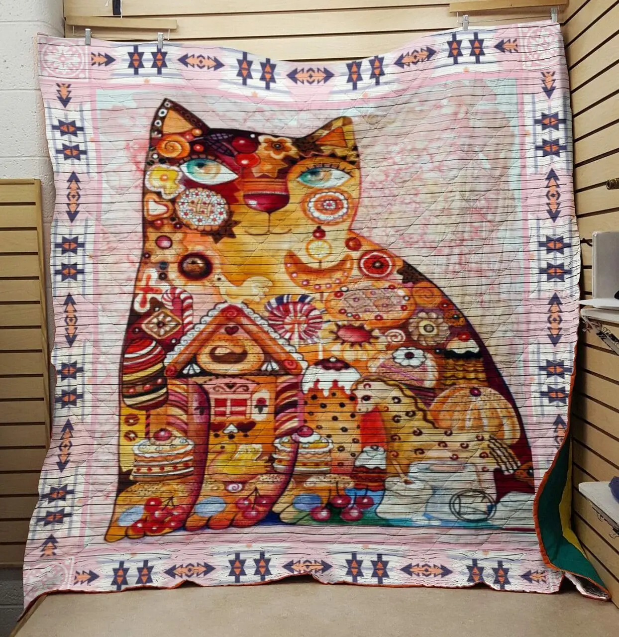 Eat Cat Quilt and Home Decor