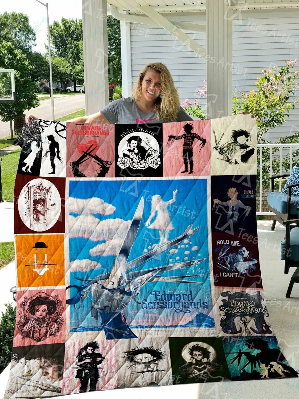 Edward Scissorhands Quilt Blanket 0474 and Home Decor