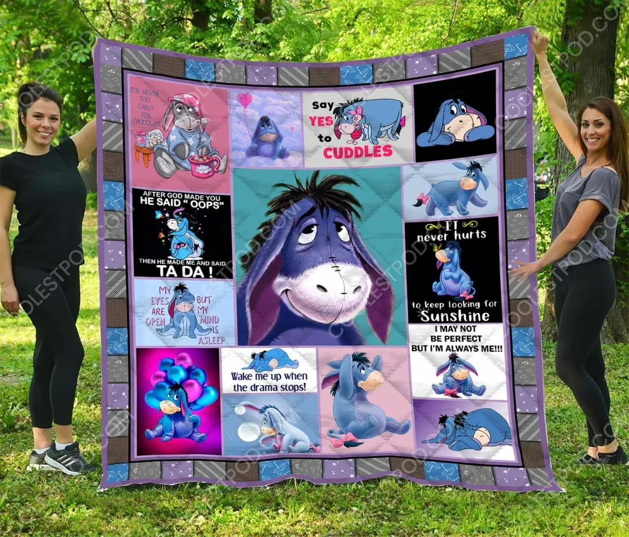 Eeyore Quilt Blanket and Home Decor