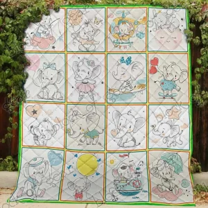 Elephant Bog Quilt Blanket ABC06011131 and Home Decor