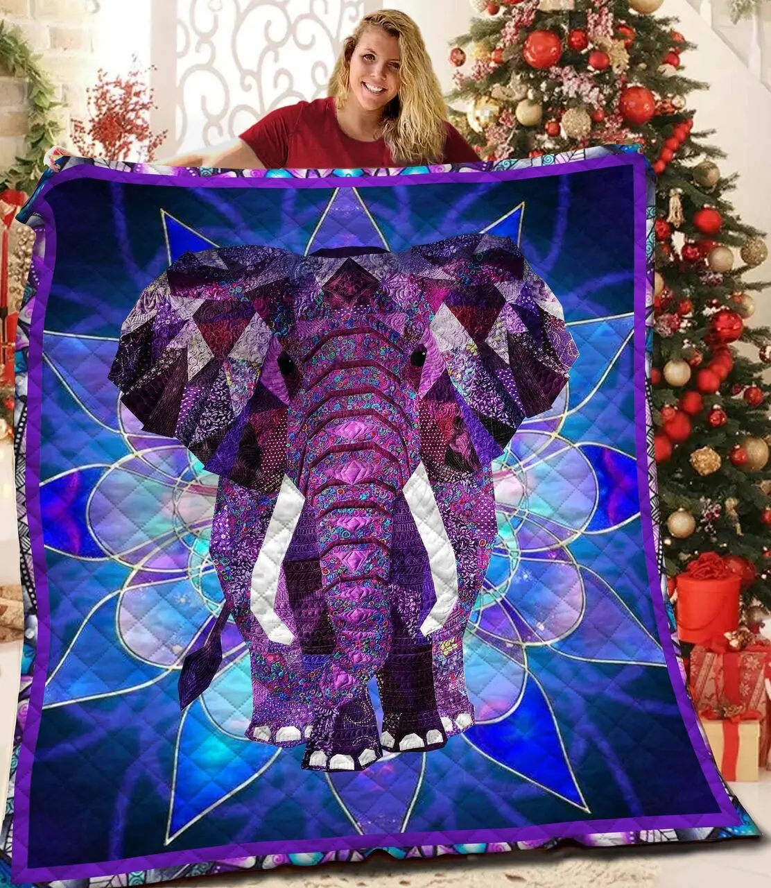 Elephant Cla1412072Q Quilt Blanket and Home Decor