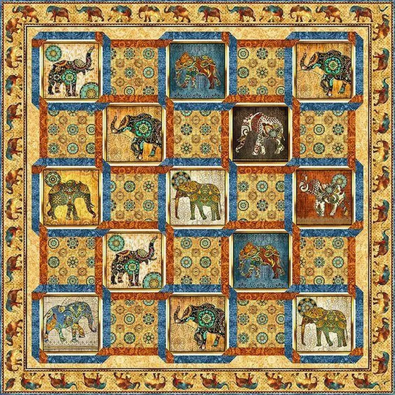 Elephant Clp040712 Quilt Blanket and Home Decor