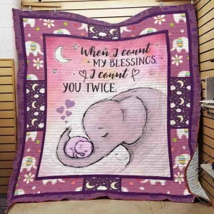 Elephant Quilt Blanket ABC07111738 and Home Decor