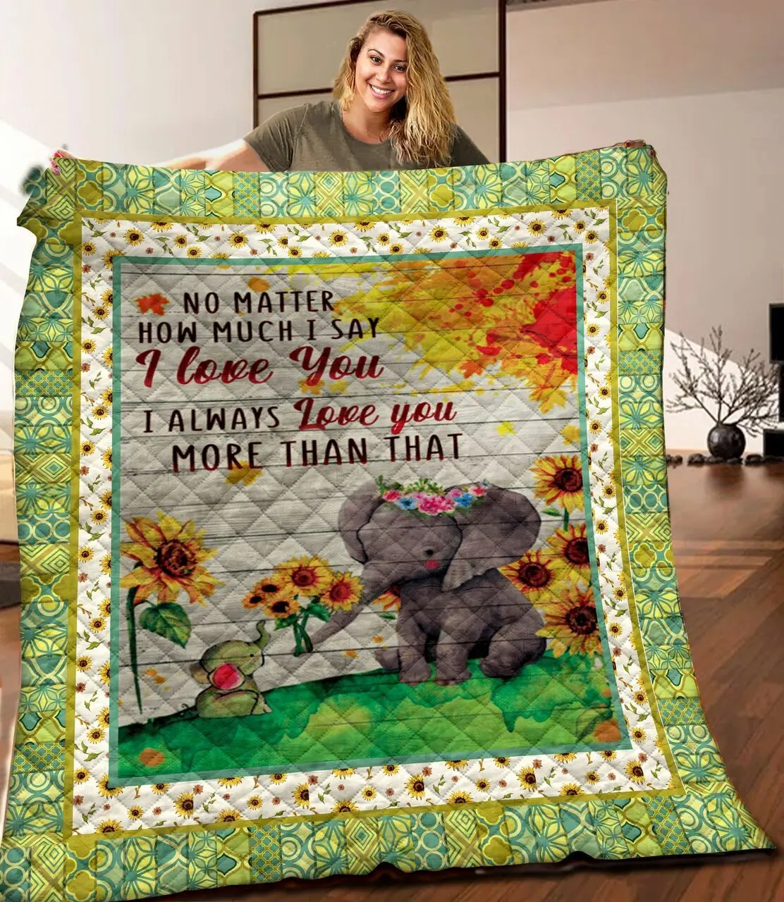 Elephant Quilt Blanket C9B240312HD and Home Decor