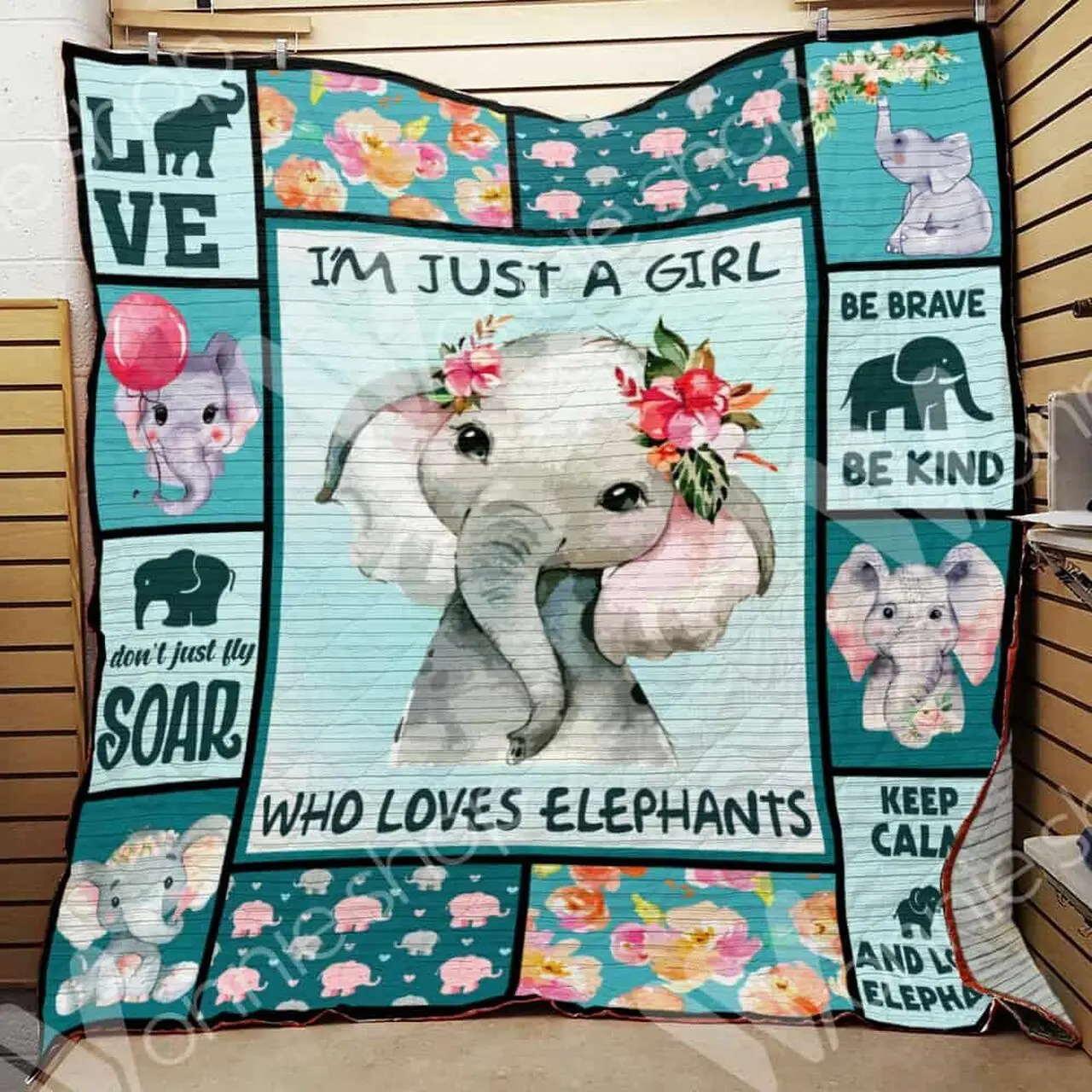 Elephant Quilt Blanket Dhc0102455Td and Home Decor