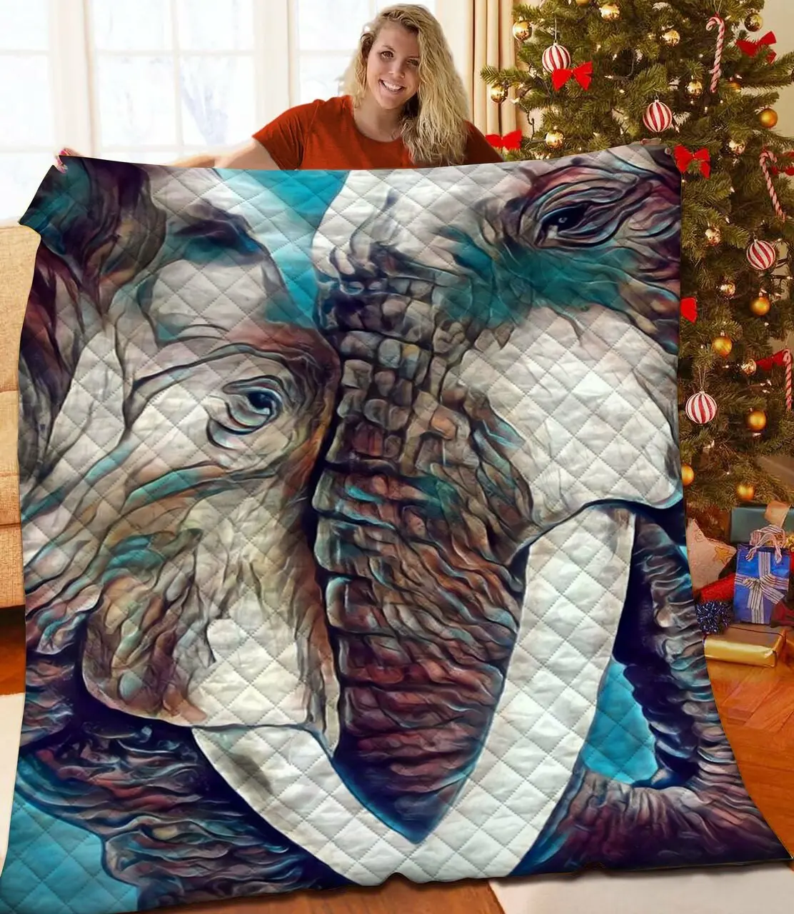 Elephant Quilt Pkj and Home Decor