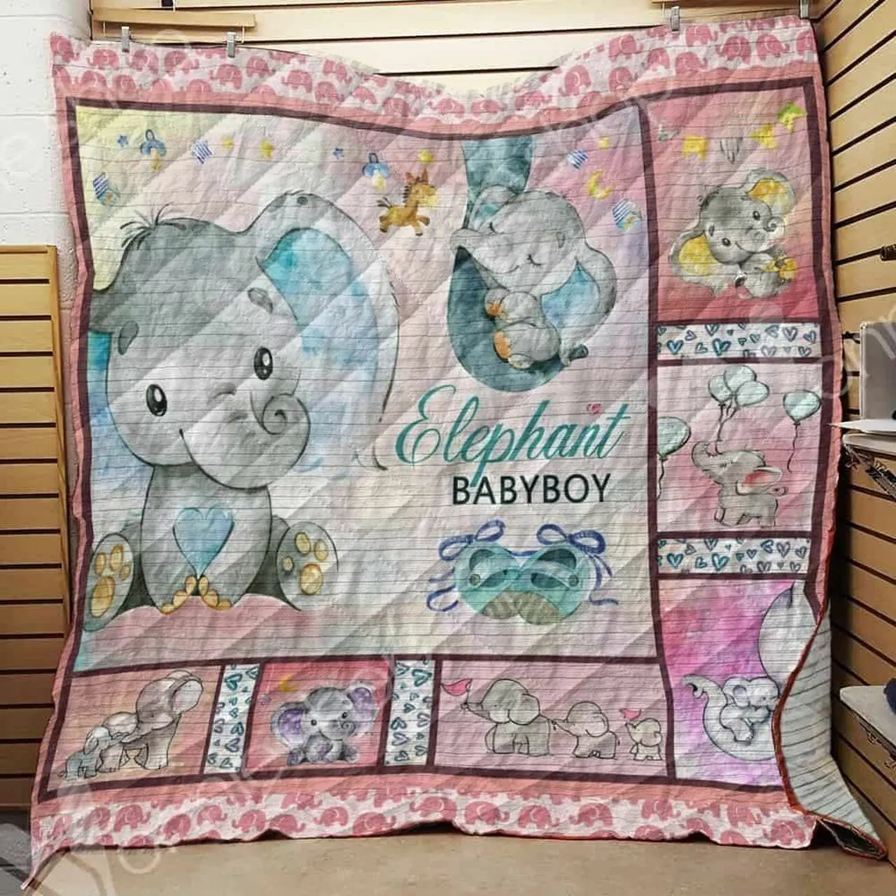Elephant Wonnie V1 Home 3D Customized Quilt and Home Decor