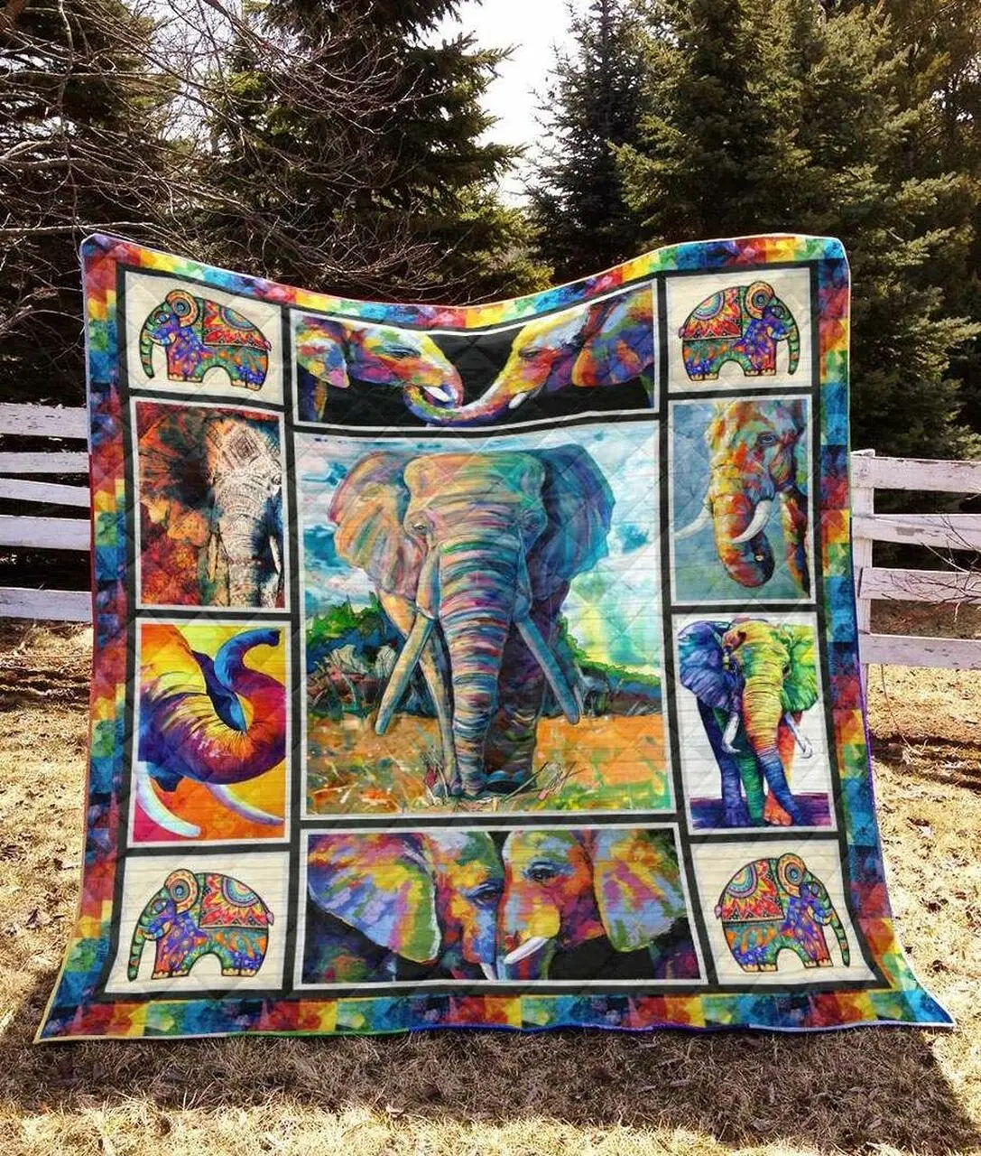 Elephant Ye100703A Tbg Quilt Blanket and Home Decor