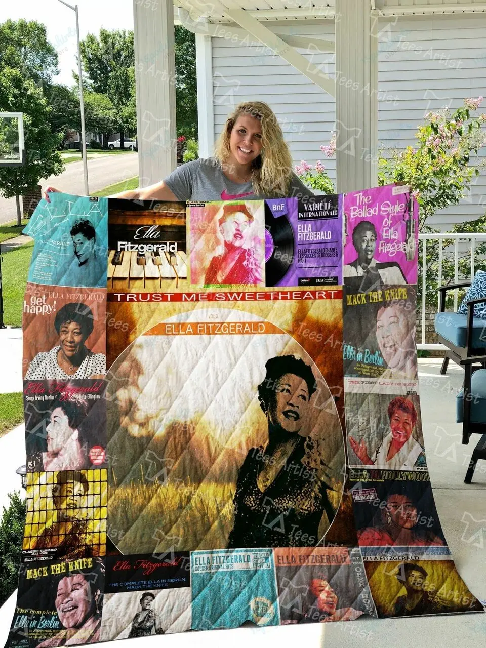Ella Fitzgerald Quilt Blanket 0794 and Home Decor