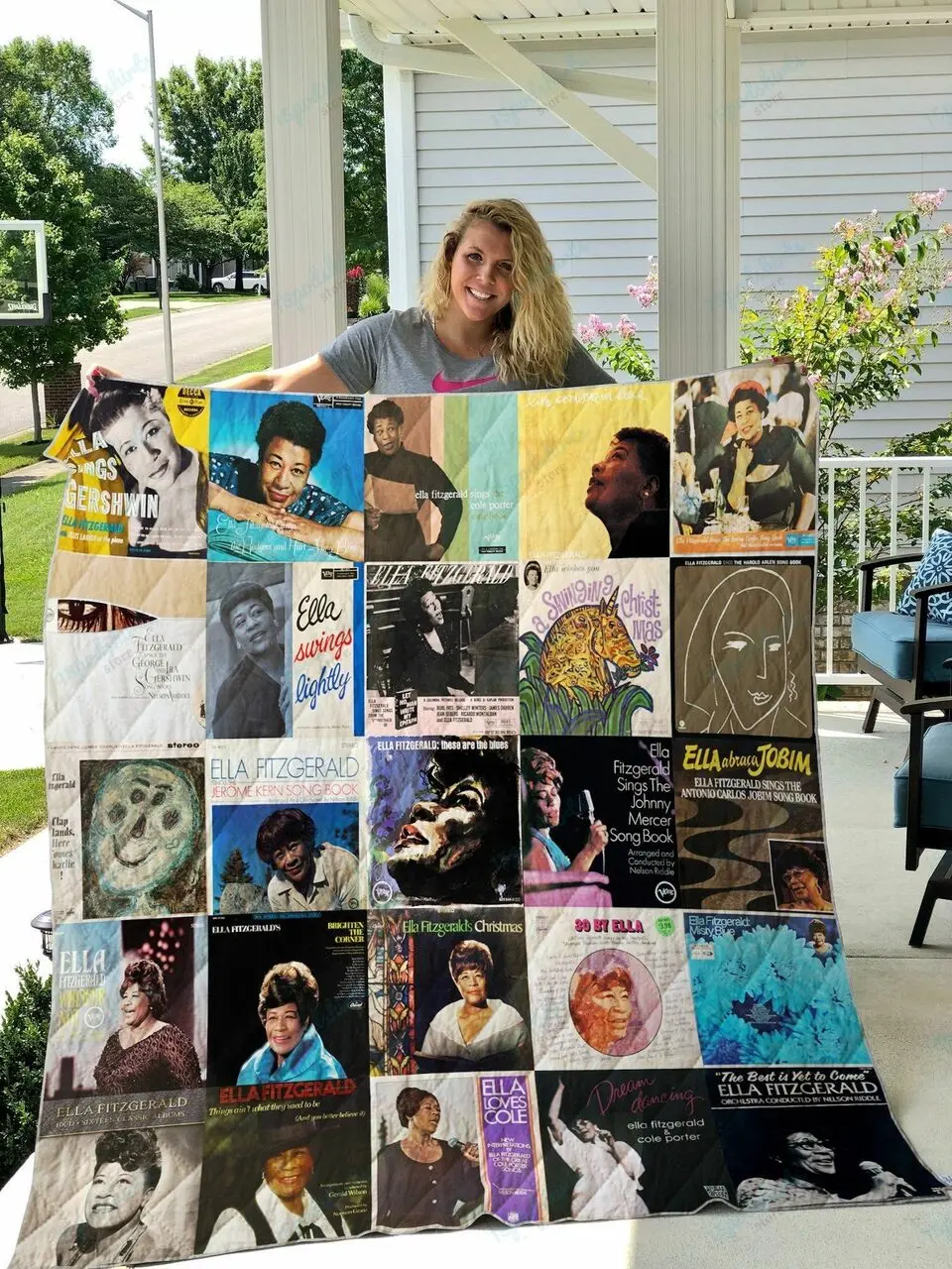 Ella Fitzgerald Quilt Blanket and Home Decor