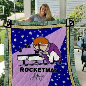 Elton John Rocketman Blanket N2906 Quilt and Home Decor