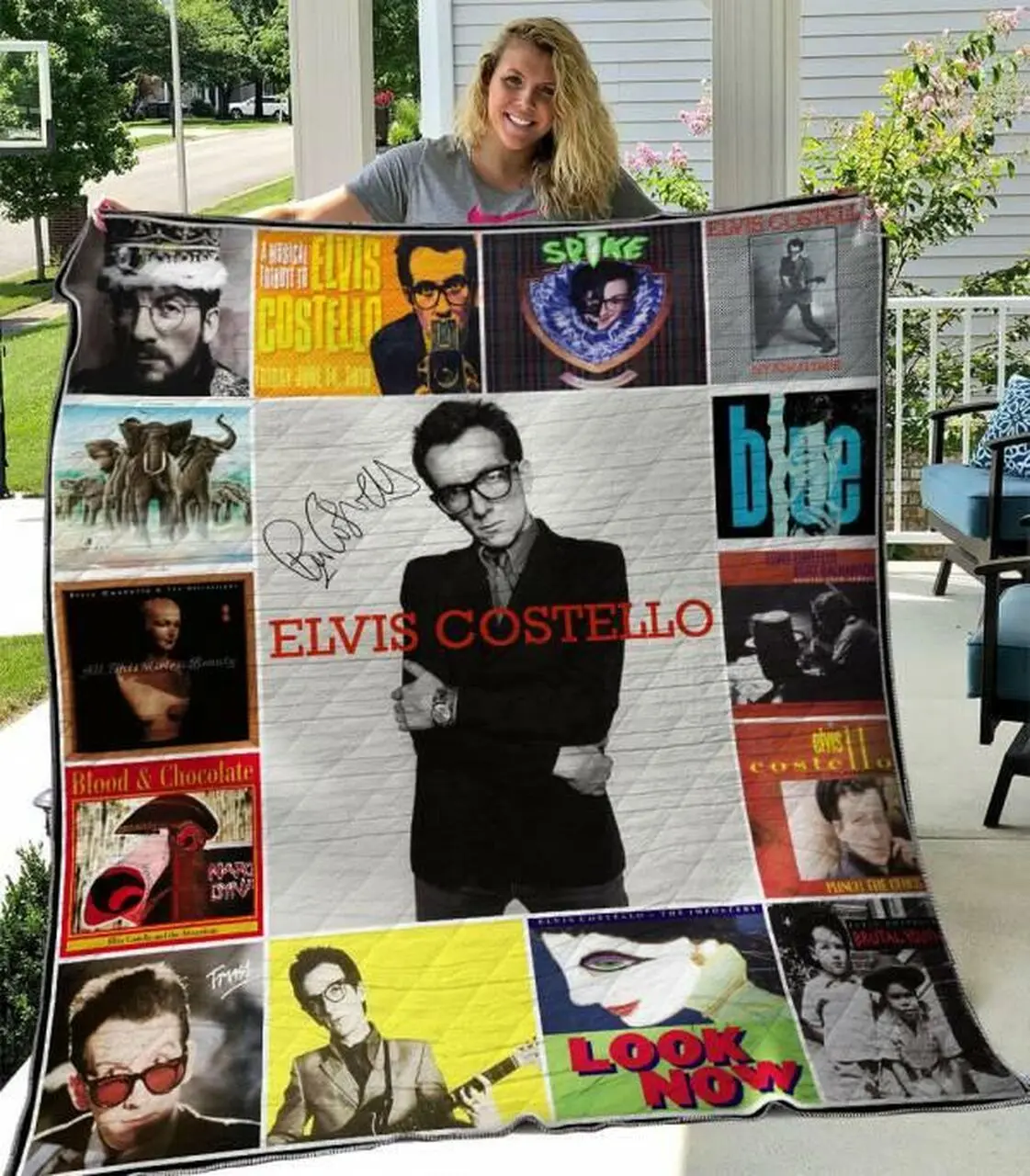 Elvis Costello Quilt Blanket M240513 Quilt and Home Decor