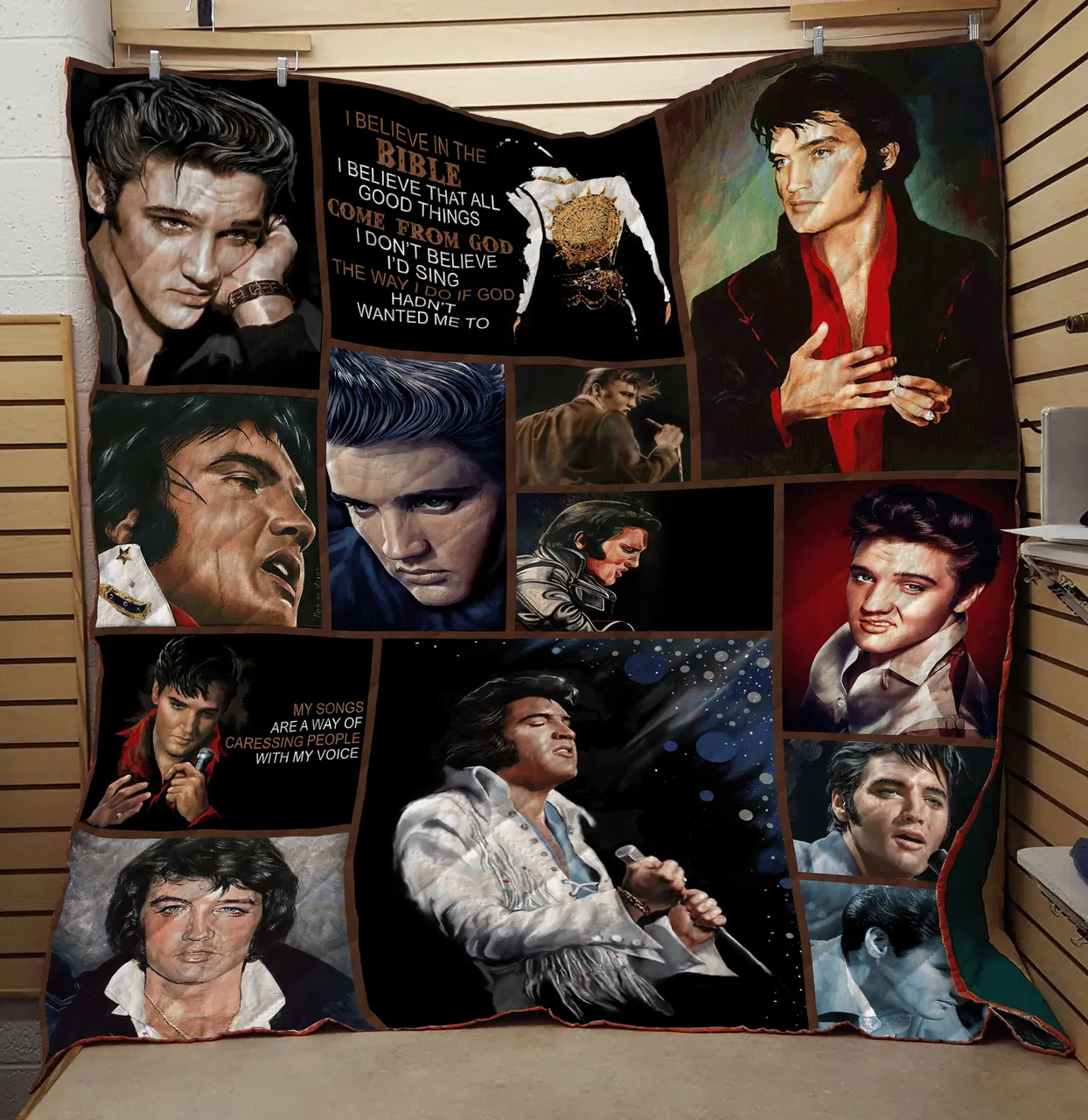 Elvis Presley Quilt Blanket Th370 and Home Decor
