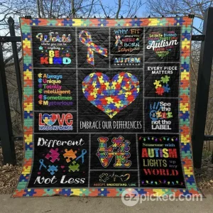 Embrace Our Differences Quilt Blanket Tm99 Quilt and Home Decor