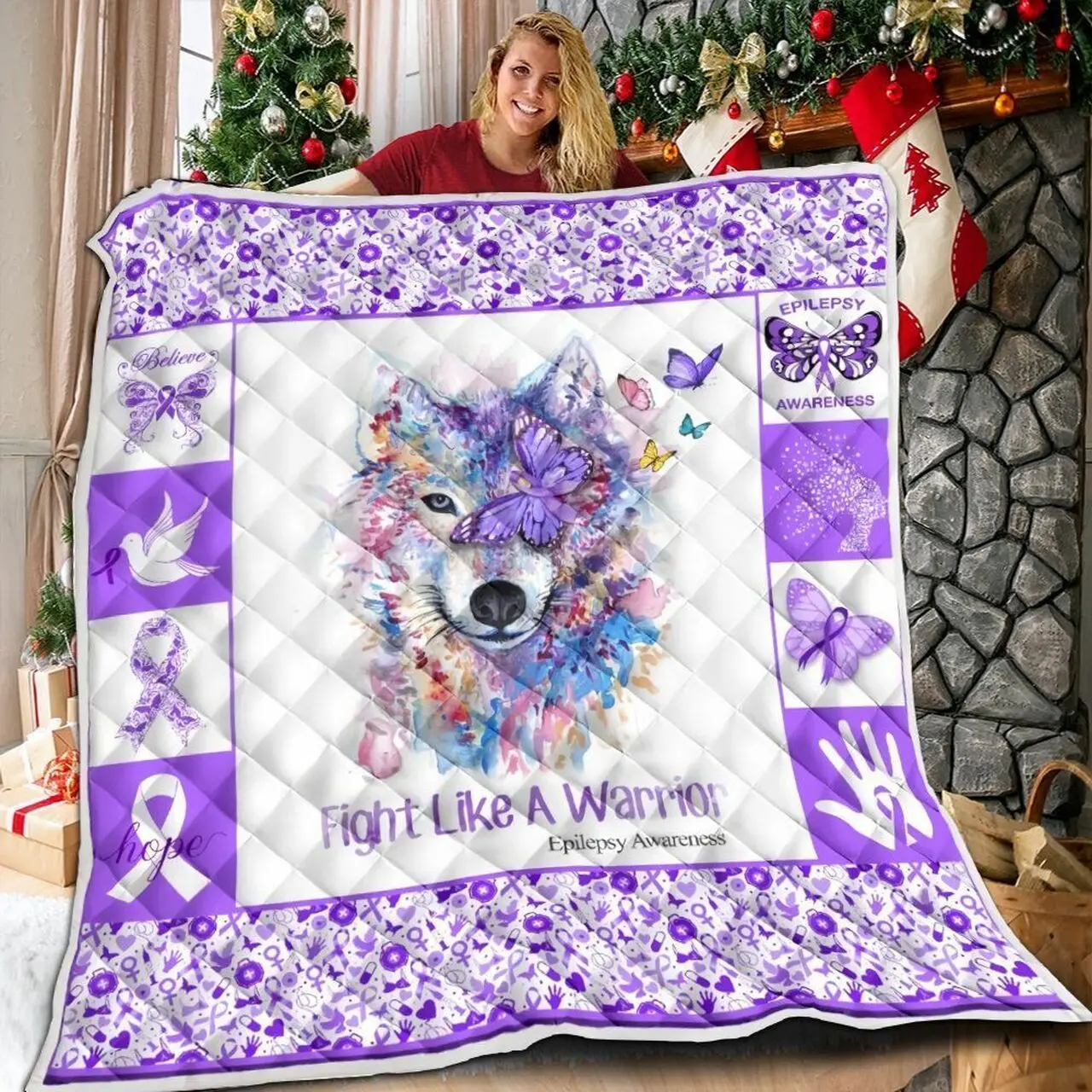 Epilepsy Awareness Quilt Blanket ABC06011260 and Home Decor