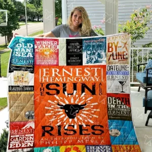 Ernest Hemingway Quilt Blanket 01630 and Home Decor