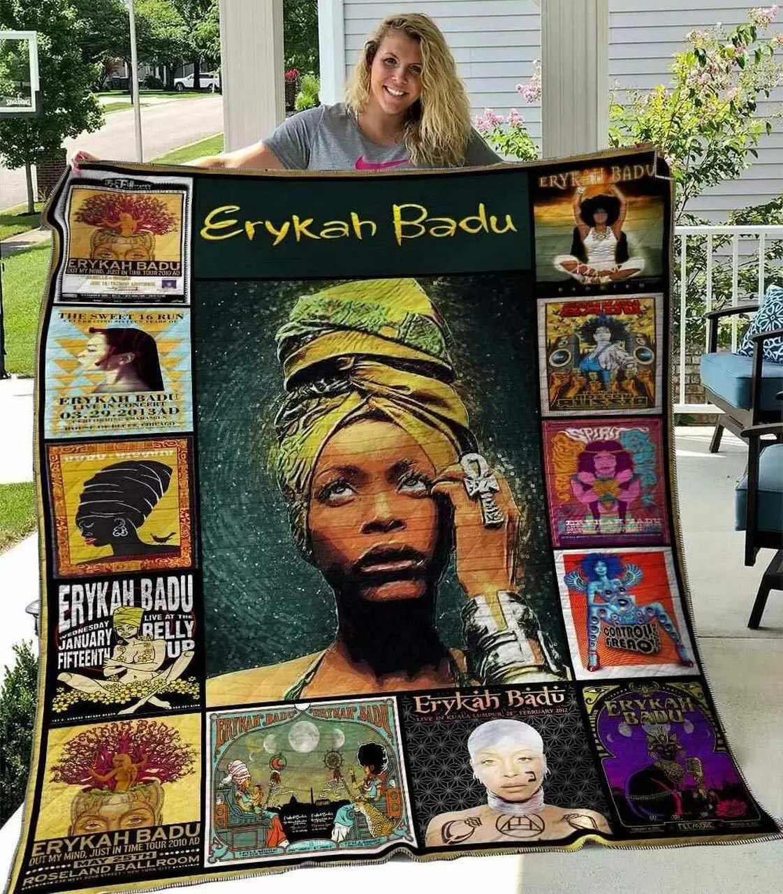Erykah Badu 1 Blanket Th1607 Quilt and Home Decor
