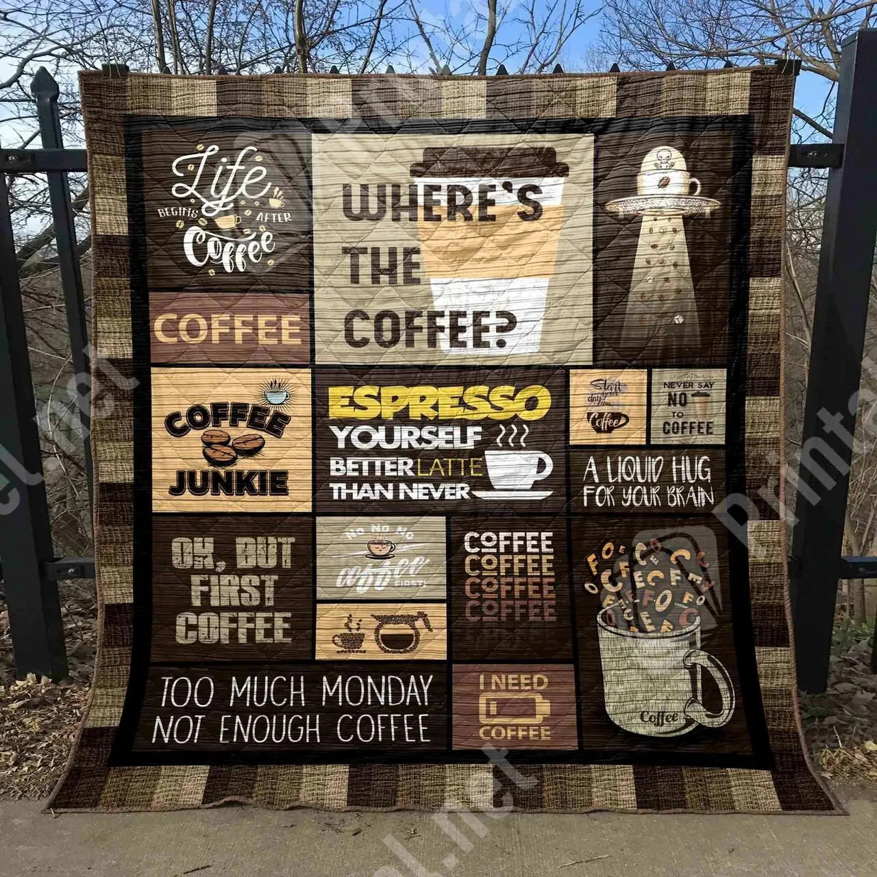 Espresso Yourself DHCDHC DT0910 Quilt Blanket and Home Decor