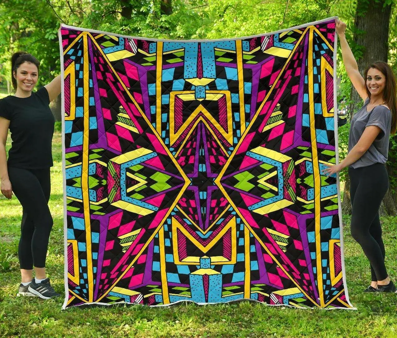 Ethnic Psychedelic Trippy Cl17100272Mdq Quilt Blanket and Home Decor