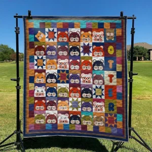 Face Cat DHCLD0909 Quilt Blanket and Home Decor