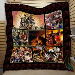 Fairy Tail Fight Quilt V10 Quilt and Home Decor