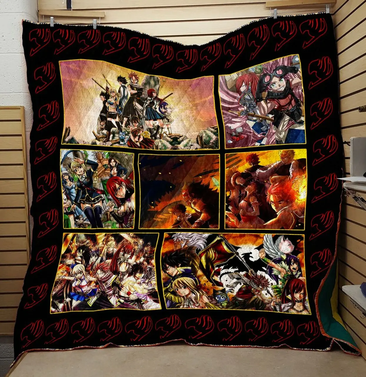 Fairy Tail Fight Quilt V10 Quilt and Home Decor