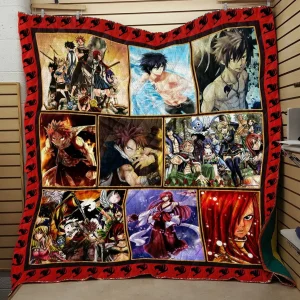 Fairy Tail Fight Quilt V3 Quilt and Home Decor
