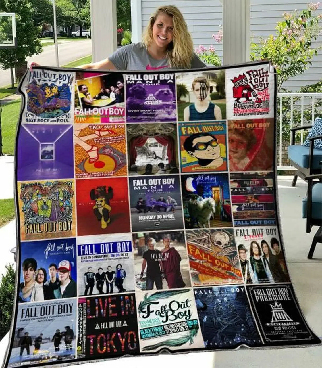 Fall Out Boy Quilt Blanket Hvt200612 Quilt and Home Decor