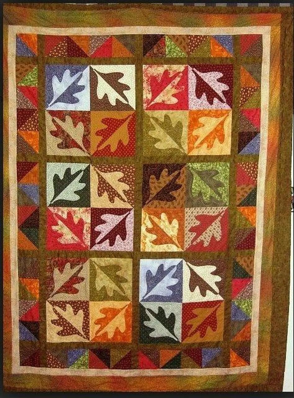 Falling Leaves Cla2210180Q Quilt Blanket and Home Decor