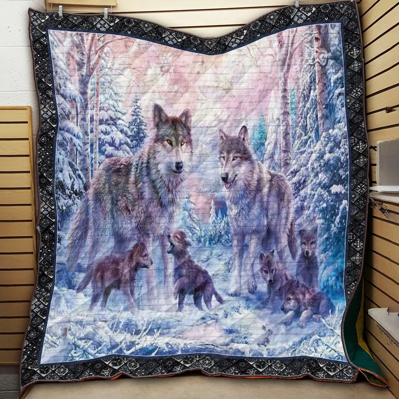 Family Wolves LK55 NTTH011298 3D Customized Quilt and Home Decor