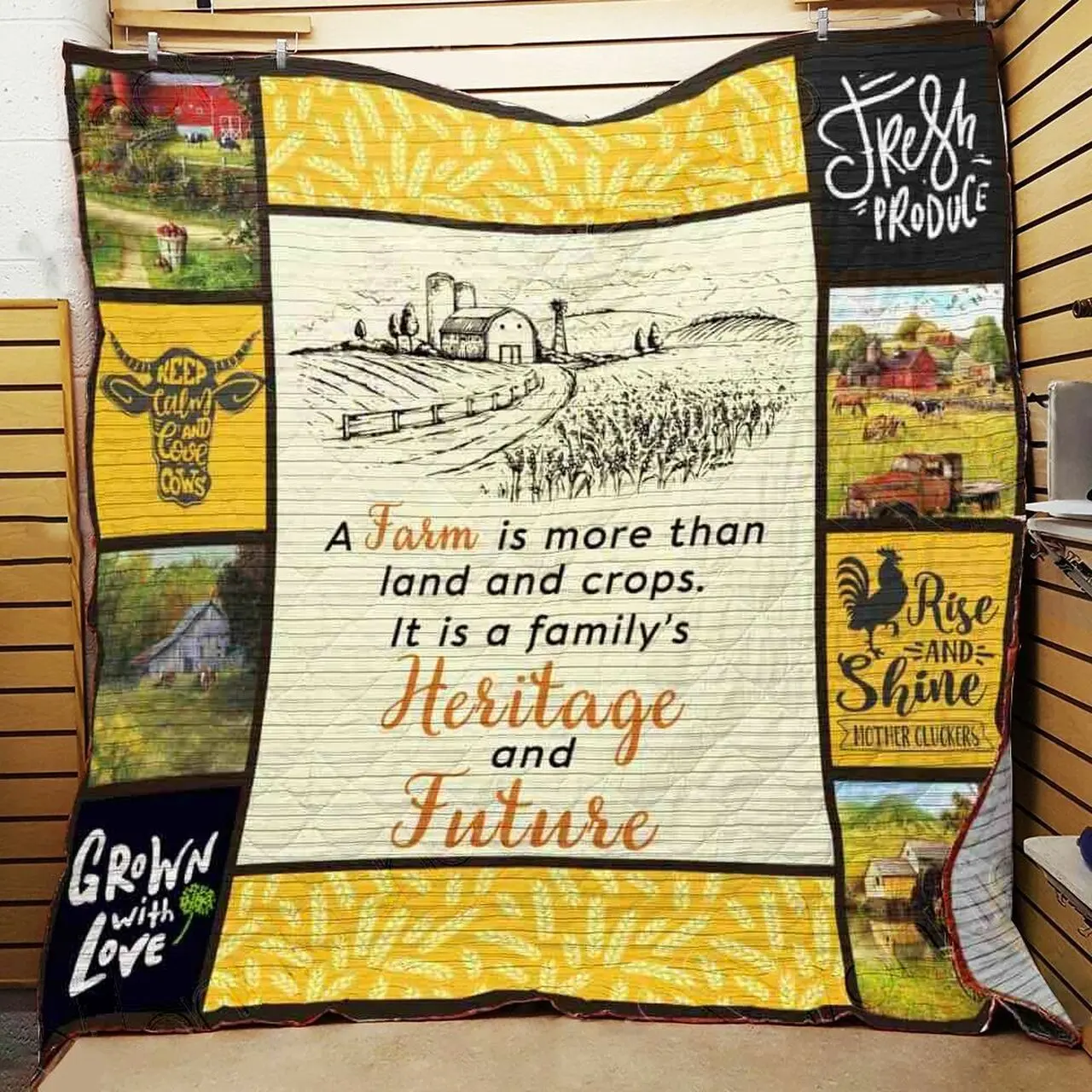 Farmer Quilt Blanket ABC07113326 and Home Decor