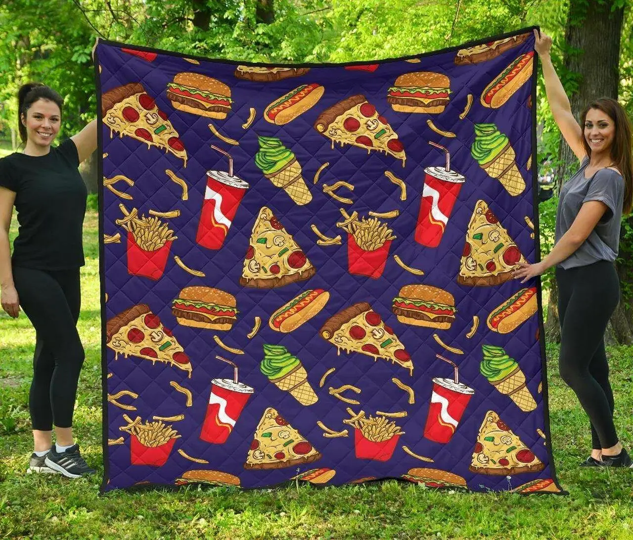 Fastfood Cl12100284Mdq Quilt Blanket and Home Decor