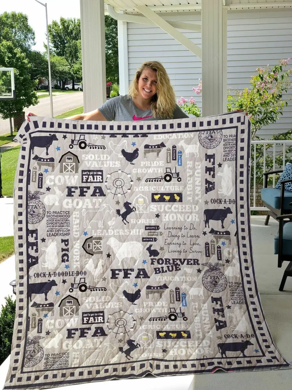 Ffa Quilt Blanket 09 and Home Decor