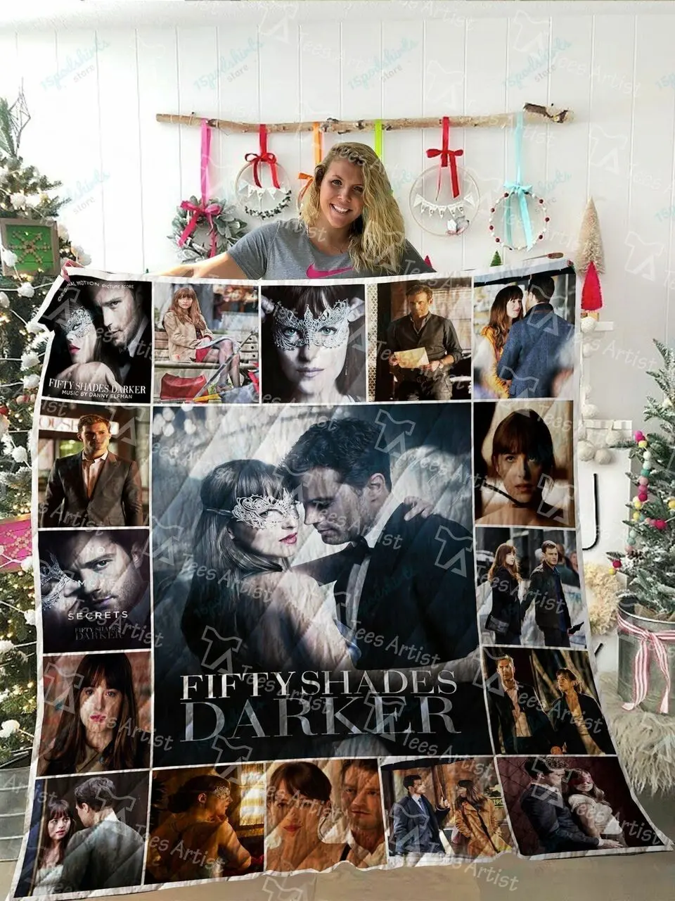Fifty Shades Darker Quilt Blanket 02221 and Home Decor