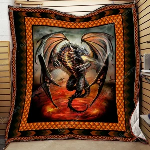 Fire Dragon Quilt Kh26 and Home Decor