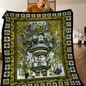 Fire Fighter Quilt Blanket C9B240315PT and Home Decor