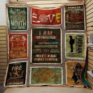 Firefighter Ah Quilt Derqrz and Home Decor