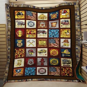 Firefighter Ah Quilt Derqxo and Home Decor