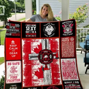Firefighter Canada Quilt Blanket Dhc1501815Vt and Home Decor