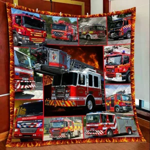 Firefighter Car Ty2807 – Quilt Blanket and Home Decor
