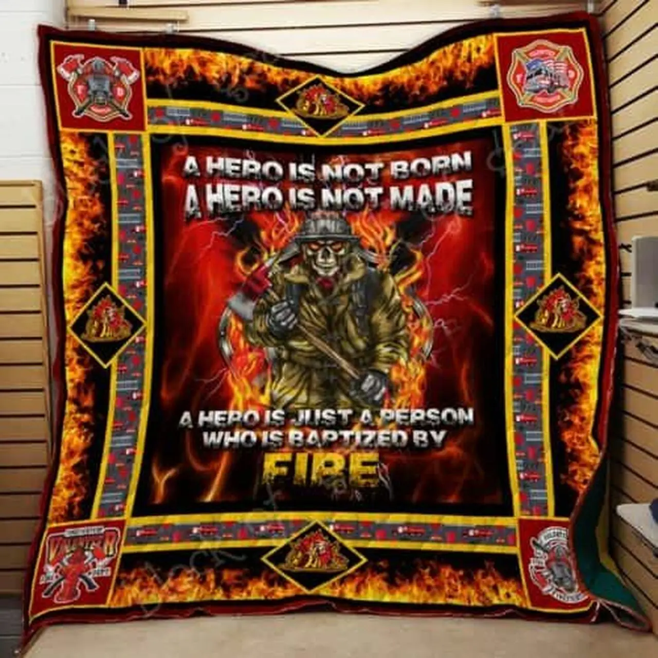 Firefighter Cl2100179Mdq Quilt Blanket and Home Decor