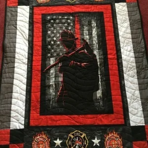 Firefighter Hur Quilt Bevrwf and Home Decor