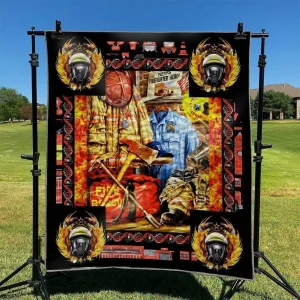 Firefighter Hur Quilt Cysiss and Home Decor
