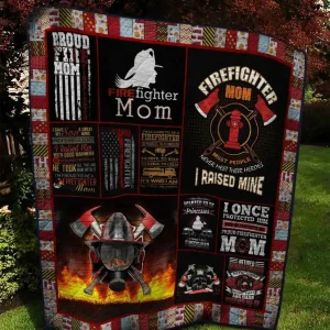 Firefighter Mom Nn180510 Quilt Blanket and Home Decor