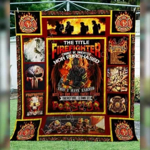 Firefighter Pride Blanket Kc1507 Quilt and Home Decor