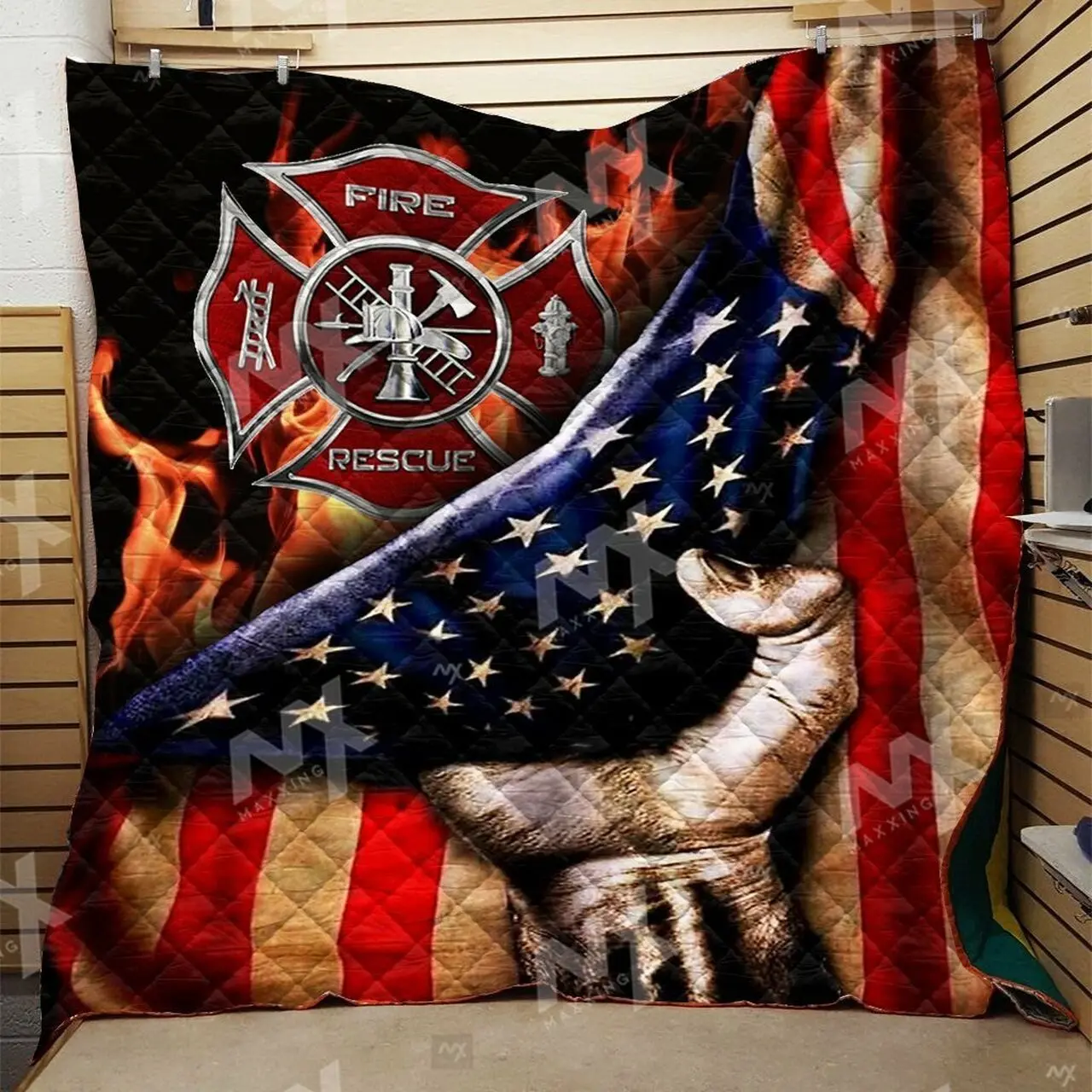 Firefighter Quilt Blanket Dhc0910593Vt and Home Decor