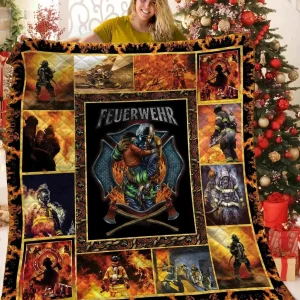 Firefighter Quilt Mdt and Home Decor