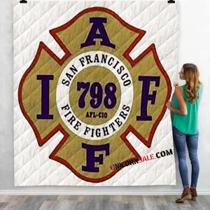 Firefighter San Francisco Fire Fighters 3D Customized Personalized Quilt Blanket and Home Decor