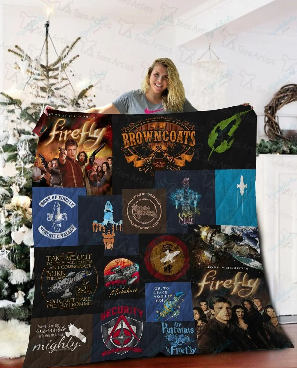 Firefly Quilt Blanket 02099 and Home Decor