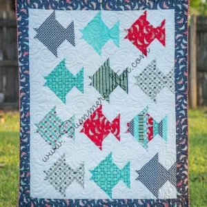 Fish Cla1110246Q Quilt Blanket and Home Decor